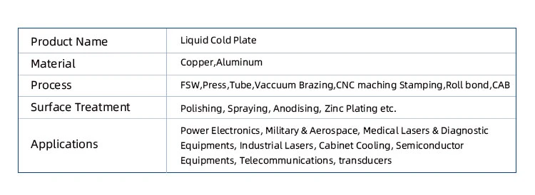 CNC Vacuum Brazing 12V 120W Peltier Chip Semiconductor Liquid Cooling Cold Plate