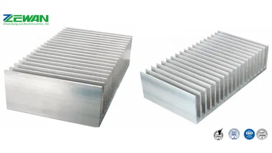 Aletas de alumínio com zíper Dissipador de calor de tubo de calor de alumínio para ventilador de resfriamento