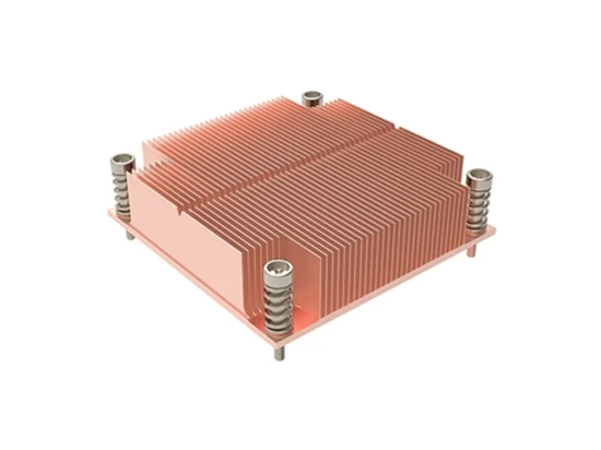 Aleta de desbaste de cobre/alumínio e dissipador de calor eletrônico de usinagem CNC para CPU Intel