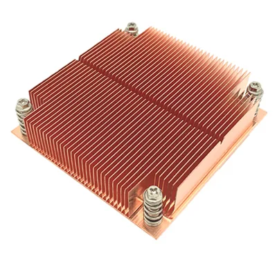 Dissipador de calor de CPU de servidor Fin de cobre para soquete Intel LGA1200
