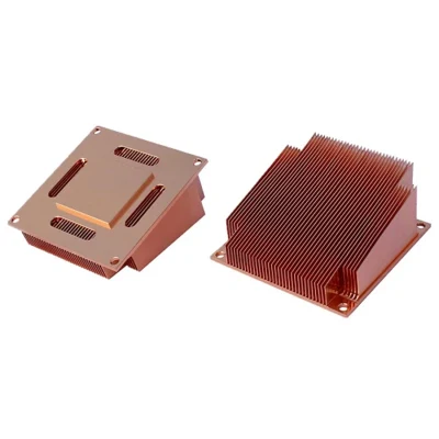 Dissipador de calor eletrônico de aleta de cobre personalizado para gerador