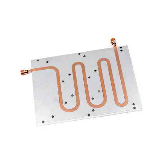 Placa de liga de alumínio refrigerador líquido placa fria tubo de cobre placa de resfriamento